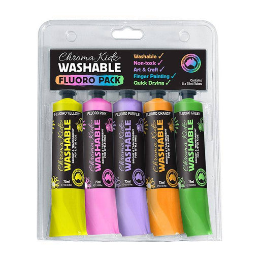 Chroma Kids Washable Fluoro Set 5 - ArtStore Online