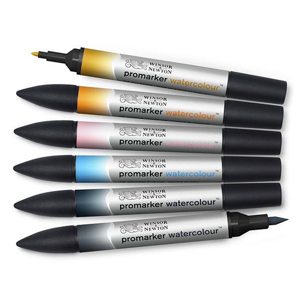 Winsor & Newton Promarker Watercolour Set 6 (Sky Tones) - ArtStore Online