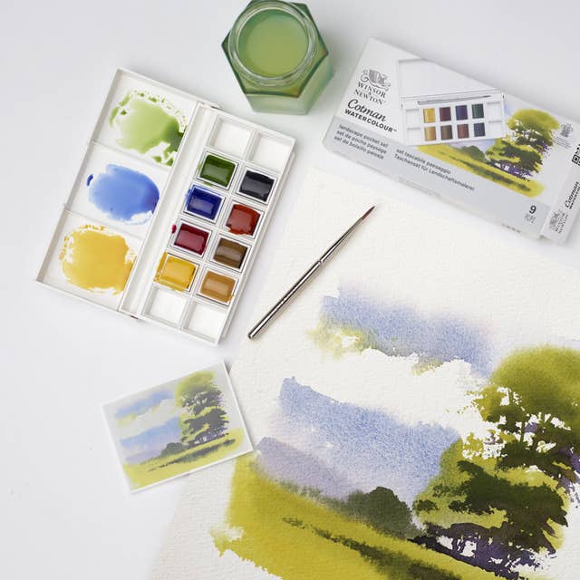 Winsor & Newton Cotman Half Pan Watercolour Pocket Set (Landscape) - ArtStore Online