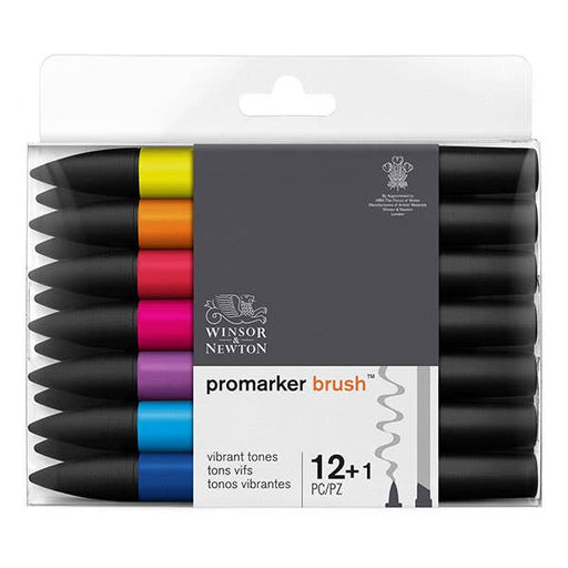 Winsor & Newton ProMarker Brush Vibrant Colours Set 12 - ArtStore Online