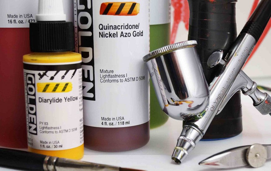 Spraying Acrylic Paints