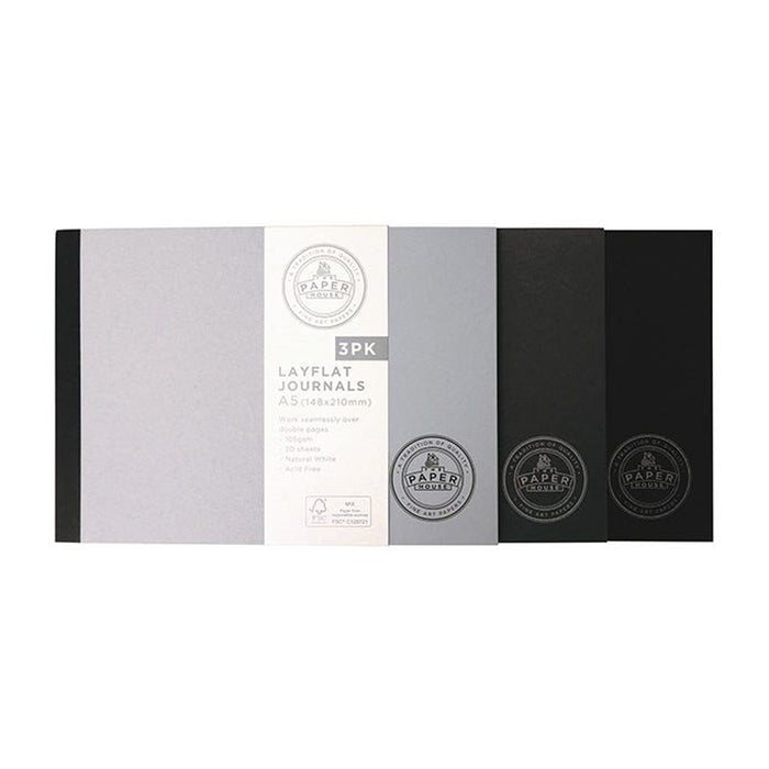 The Paper House Layflat A5 Journal Set of 3 (Landscape) - ArtStore Online