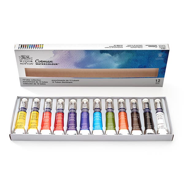 Winsor & Newton Cotman Watercolour 8ml Tube Set 12 - ArtStore Online