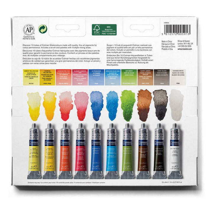 Winsor & Newton Cotman Watercolour Palette Set 10 - ArtStore Online