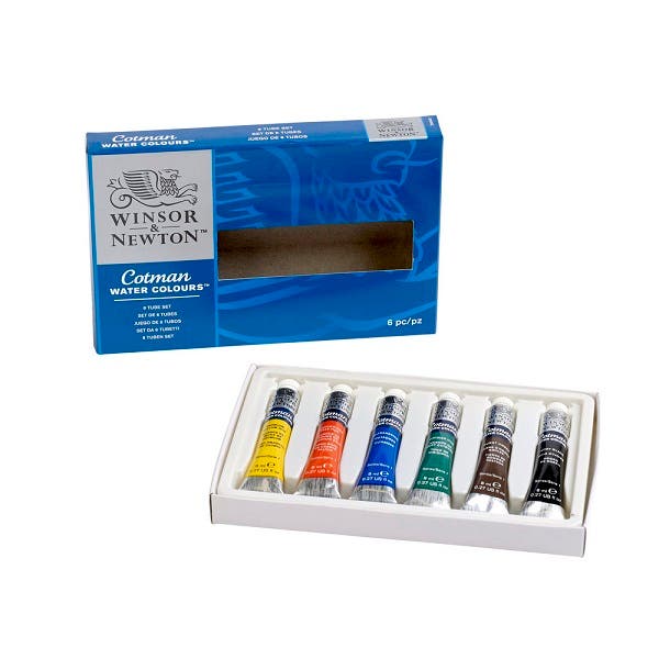 Winsor & Newton Cotman Watercolour 8ml Tube Set 6 - ArtStore Online