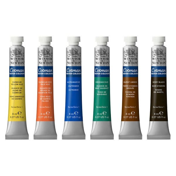 Winsor & Newton Cotman Watercolour 8ml Tube Set 6 - ArtStore Online