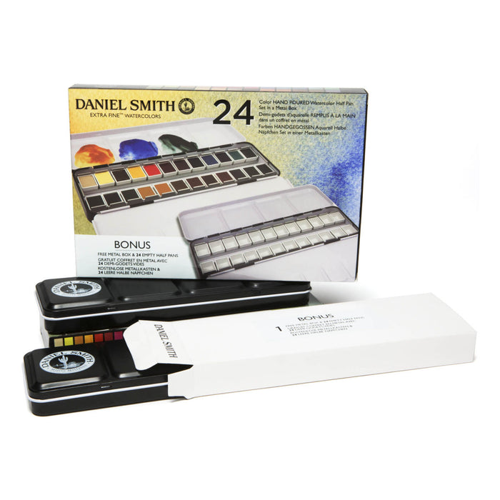 Daniel Smith Hand Poured Half Pan Metal Box Set 24 - ArtStore Online