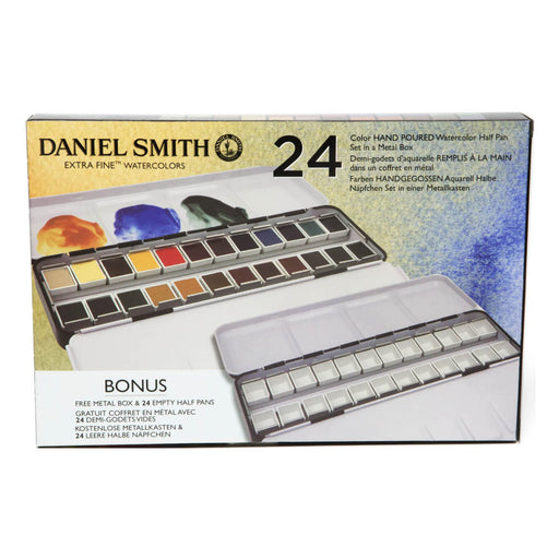 Daniel Smith Hand Poured Half Pan Metal Box Set 24 - ArtStore Online