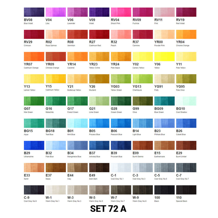 Copic Sketch Marker Set 72 - ArtStore Online