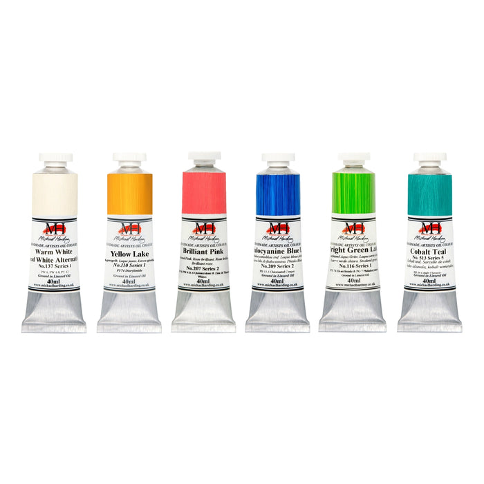 Michael Harding Artist Oil Paint Set 6 x 40ml Tropical Colours - ArtStore Online