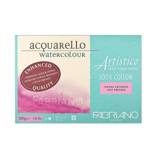 Fabriano Artistico Enhanced Watercolour Blocks 300gsm (Traditional White) - ArtStore Online