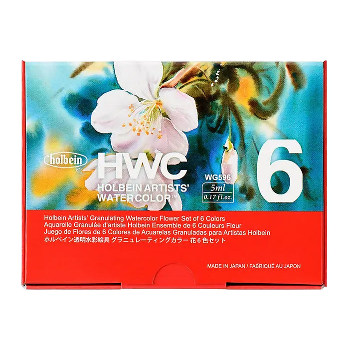 Holbein Granulating Watercolour Flower Set of 6 - ArtStore Online