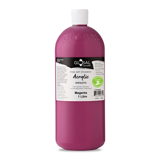 Global Student Eco-Friendly Acrylic Paint 1L Magenta
