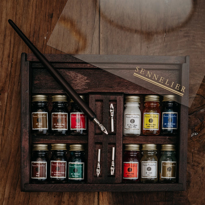 Sennelier Encre Ink Calligraphy Wooden Box Set - ArtStore Online