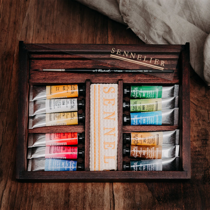 Sennelier La Petite Aquarelle Watercolour Wooden Box Set - ArtStore Online