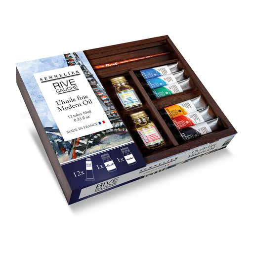 Sennelier Rive Gauche Oil Paint Wooden Box Set - ArtStore Online