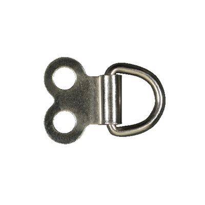 Nickel Plated 2 Hole Small. D Ring - Pack 100