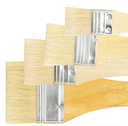 713 Art Basics Flat White Bristle Short Handle Brush - ArtStore Online