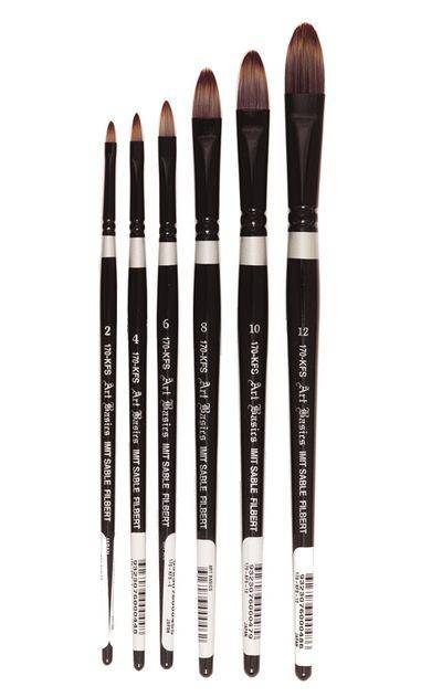 170KFS Art Basics Imitation Sable FILBERT  Short Handle - ArtStore Online