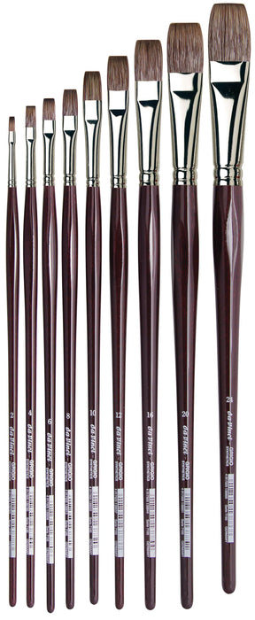 Da Vinci Grigio Synthetic Flat 7195 Brush - ArtStore Online