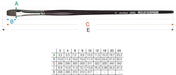 Da Vinci Grigio Synthetic Flat 7195 Brush - ArtStore Online