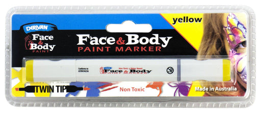 Derivan Face & Body Paint Marker (Yellow) - ArtStore Online