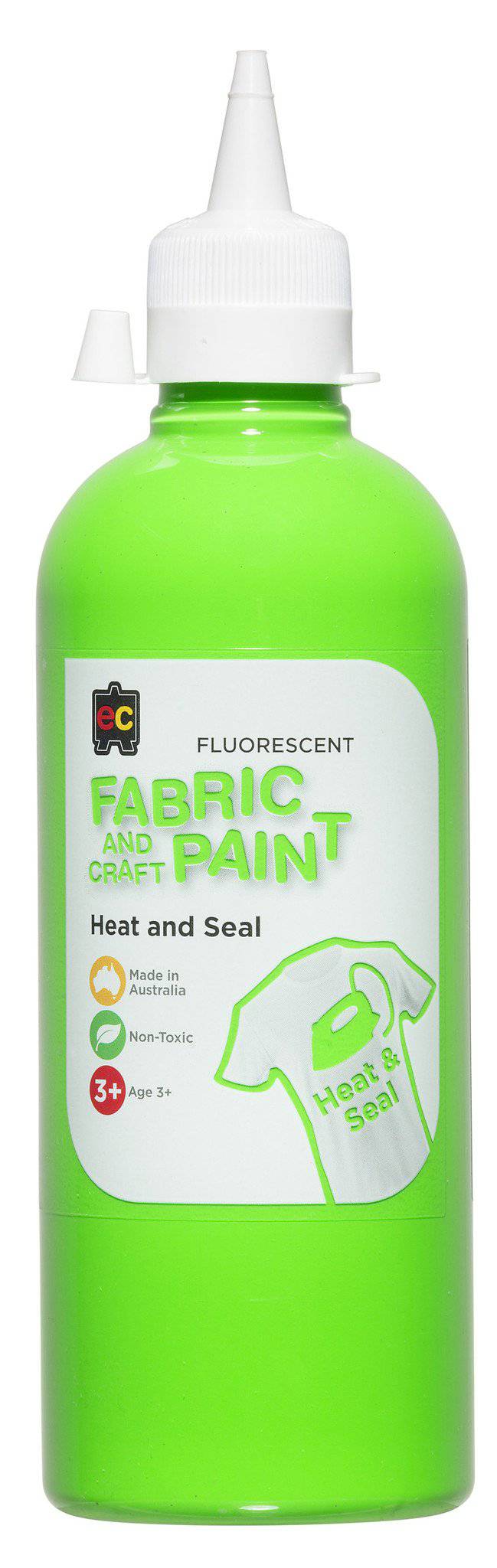 Ed Colours Educational Colours Fabric & Craft Paint Fluorescent Green 500ml