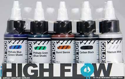 Golden High Flow Assorted Acrylic Paint Set 10 - ArtStore Online