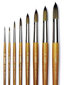 Isabey Isacryl 6512 Long Handle ROUND Artist Brushes - ArtStore Online