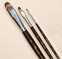 8772 Series Raphael Kevrin Mongoose Filbert Brush Long Handle - ArtStore Online