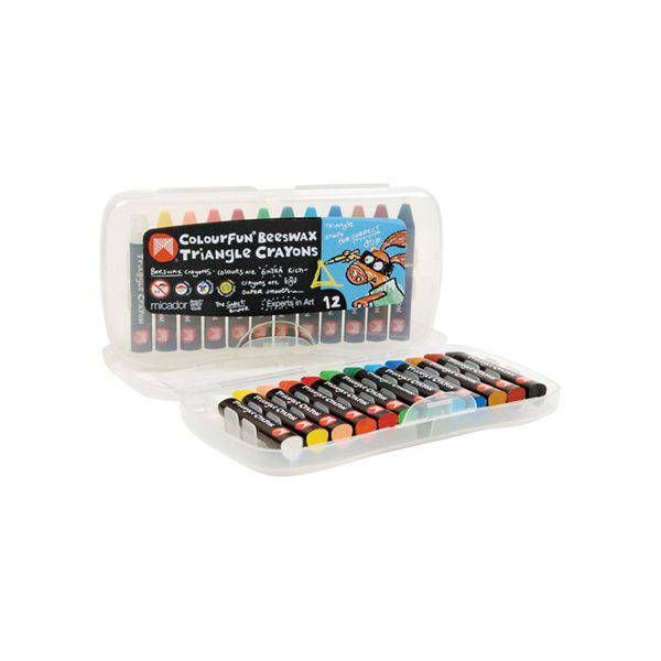 Micador Colourfun Beeswax Triangle Crayons - ArtStore Online