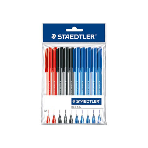 STAEDTLER Ball 432 Ballpoint Pen Pack - ArtStore Online