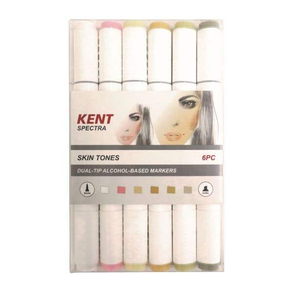 Kent Spectra Graphic Design Marker Set 6 (Skin Tones) - ArtStore Online