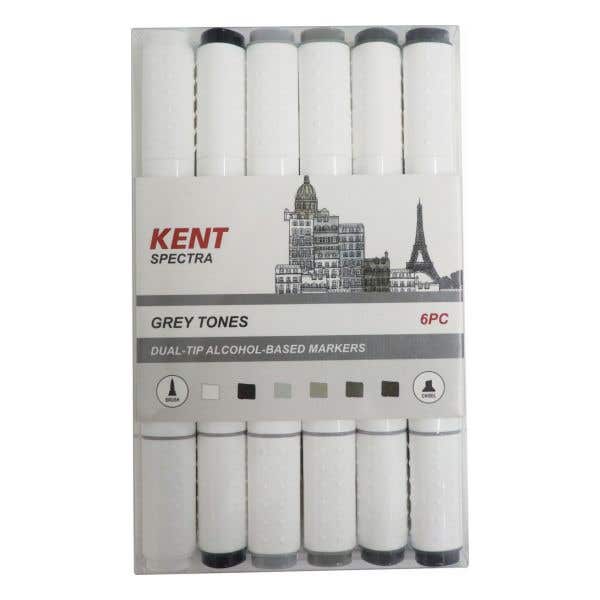 Kent Spectra Graphic Design Marker Set 6 (Grey) - ArtStore Online