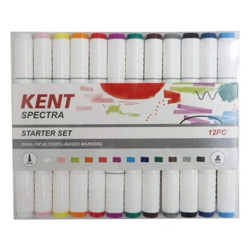 Set Cool Greys de 12 Rotuladores Spectra AD MARKER Base Alcohol