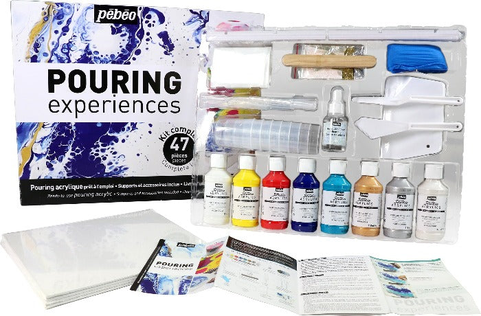 Pebeo Pouring Experiences 47 Piece Kit - ArtStore Online