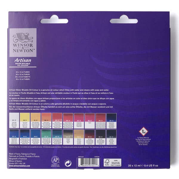 Winsor & Newton Artisan Water Mixable Oil Set 20 - ArtStore Online