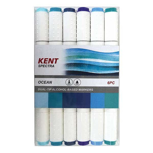 Kent Spectra Graphic Design Marker Set 6 (Ocean) - ArtStore Online