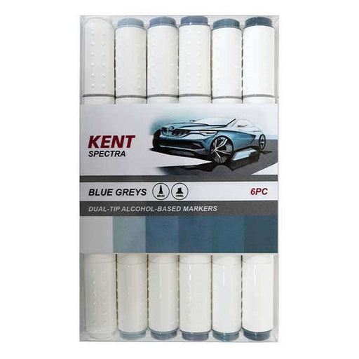 Kent Spectra Graphic Design Marker Set 6 (Blue Greys) - ArtStore Online