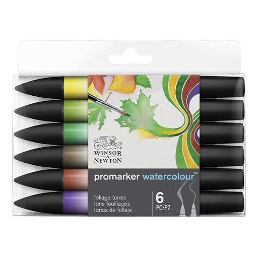 Winsor & Newton Promarker Watercolour Set 6 (Foliage Tones) - ArtStore Online