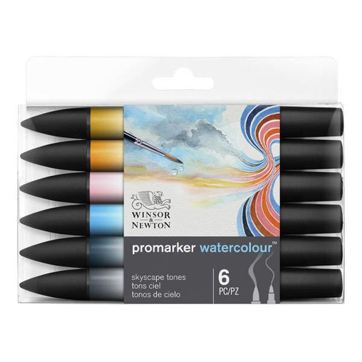 Winsor & Newton Promarker Watercolour Set 6 (Sky Tones) - ArtStore Online