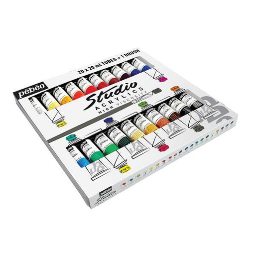 Pebeo Studio High Viscosity Acrylic Paint Set 20 - ArtStore Online