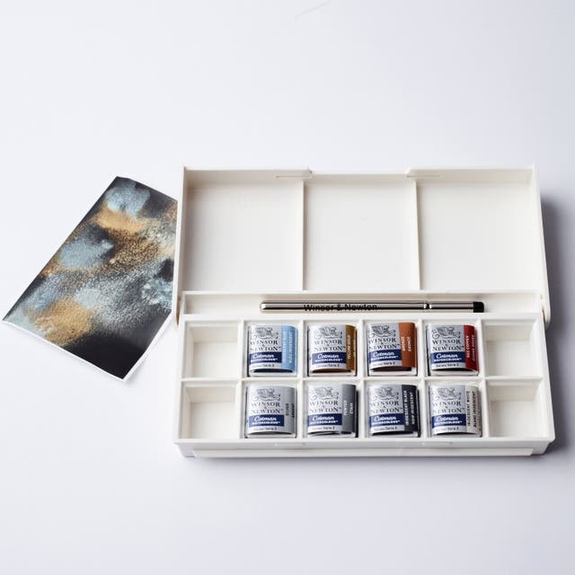 Winsor & Newton Cotman Half Pan Watercolour Pocket Set (Metallic) - ArtStore Online