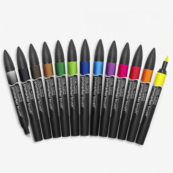 Winsor & Newton ProMarker Brush Vibrant Colours Set 12 - ArtStore Online