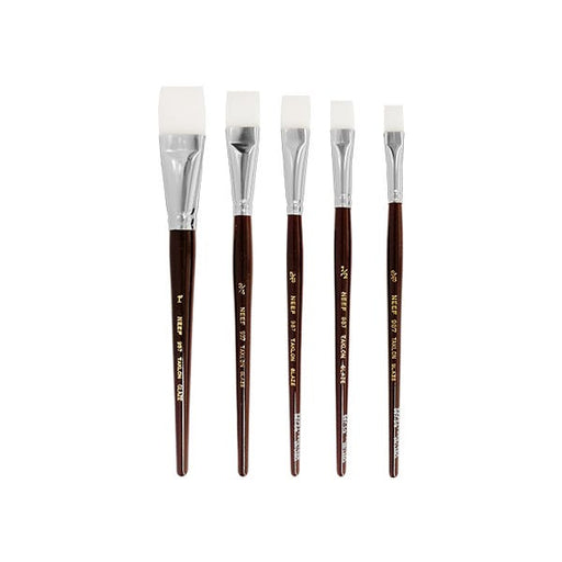 Neef 987 Taklon Short Flat Brushes - ArtStore Online