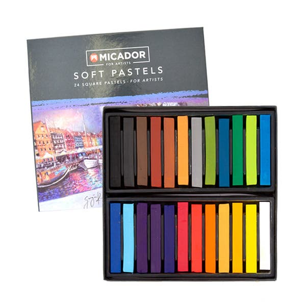 Micador for Artists Soft Pastels Square 12 Pack