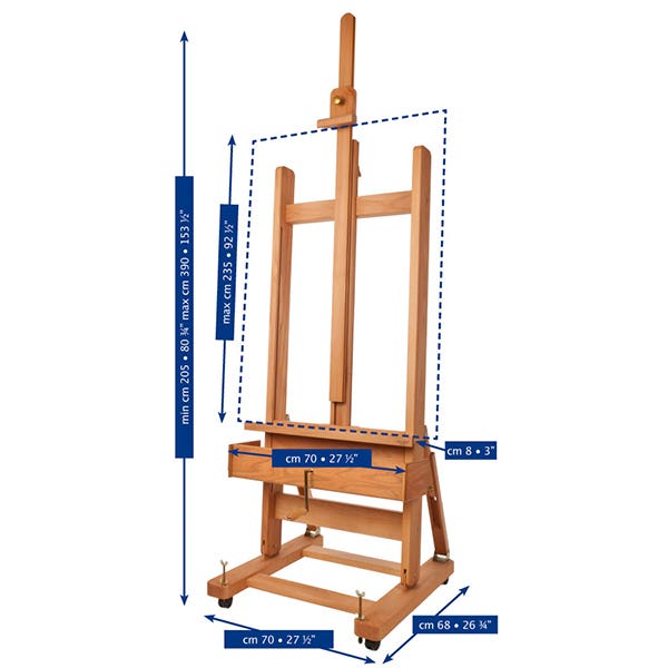 Mabef M04 Cranked Studio Easel - ArtStore Online