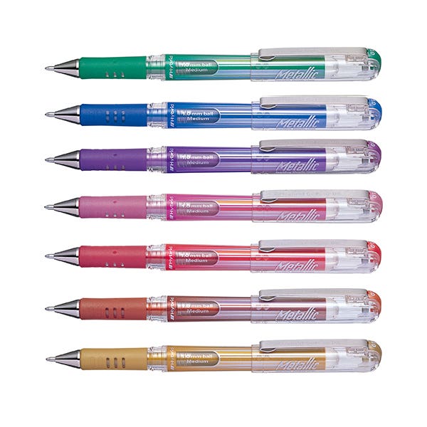 Hybrid Deluxe Gel Grip Metallic Roller Pens - ArtStore Online