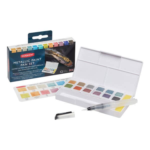 Derwent Metallic Watercolour Paint Pan Set - ArtStore Online
