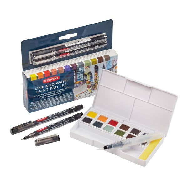 Derwent Line and Wash Paint Pan Set - ArtStore Online